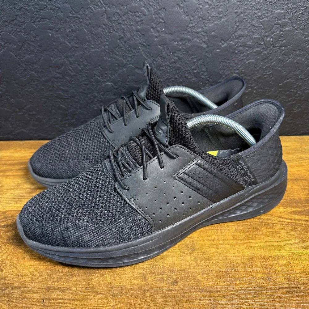 Skechers Slip-ins Summits Key Pace 210811 Black Textile‎ Sneakers Mens 9.5